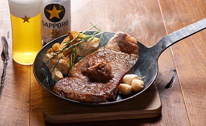肉の旨味をシンプルに味わう 豪快ガーリックステーキ