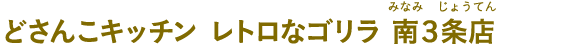 どさんこキッチン レトロなゴリラ 南3条店（どさんこキッチン レトロなゴリラ みなみ3じょうてん）