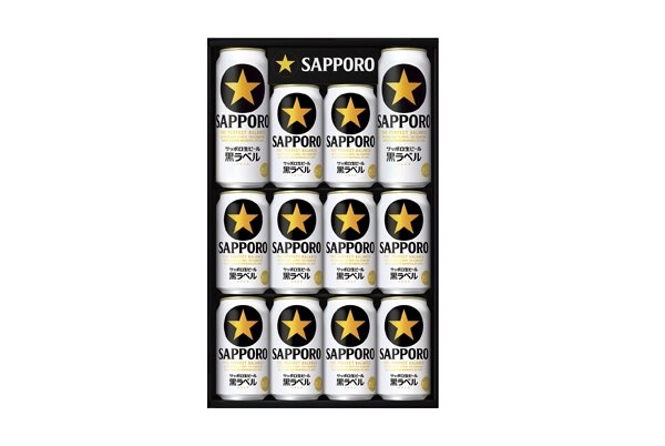 サッポロ生ビール黒ラベル缶350ml×10本、サッポロ生ビール黒ラベル缶500ml×2本