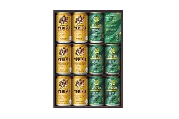 ヱビスビール缶350ml×6本、ヱビス クリエイティブブリュー 澄深し缶350ml×5本